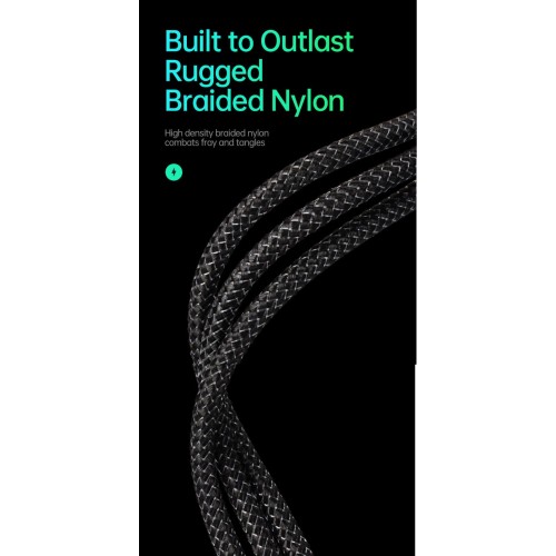 DUX DUCIS DUZZONA A4-01 3-IN-1 Data Cable Type-C to Micro+iP+Type-C 1.3Meter Black-Grey