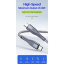 DUX DUCIS DUZZONA A2 USB C To USB C Cable Compatible with PD 65W 1M Grey [5-B14]