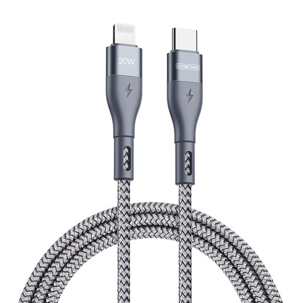 DUX DUCIS DUZZONA A1-01 PD Fast Charging Cable Type-C to Lightning 20W 1Meter Grey
