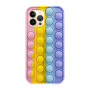 Samsung S9 Colorful Bubble Soft Rainbow Silicon Pop It Phone Case (SWQ) Bright pink, yellow, blue, purple