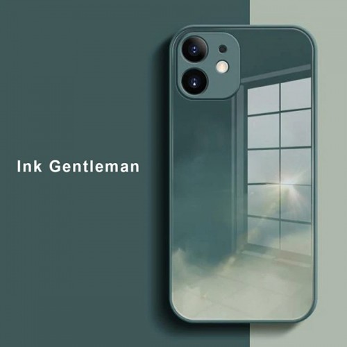 iPhone 12 Pro Artistic ShockProof Phone Case (Biguo) Ink Gentleman Black