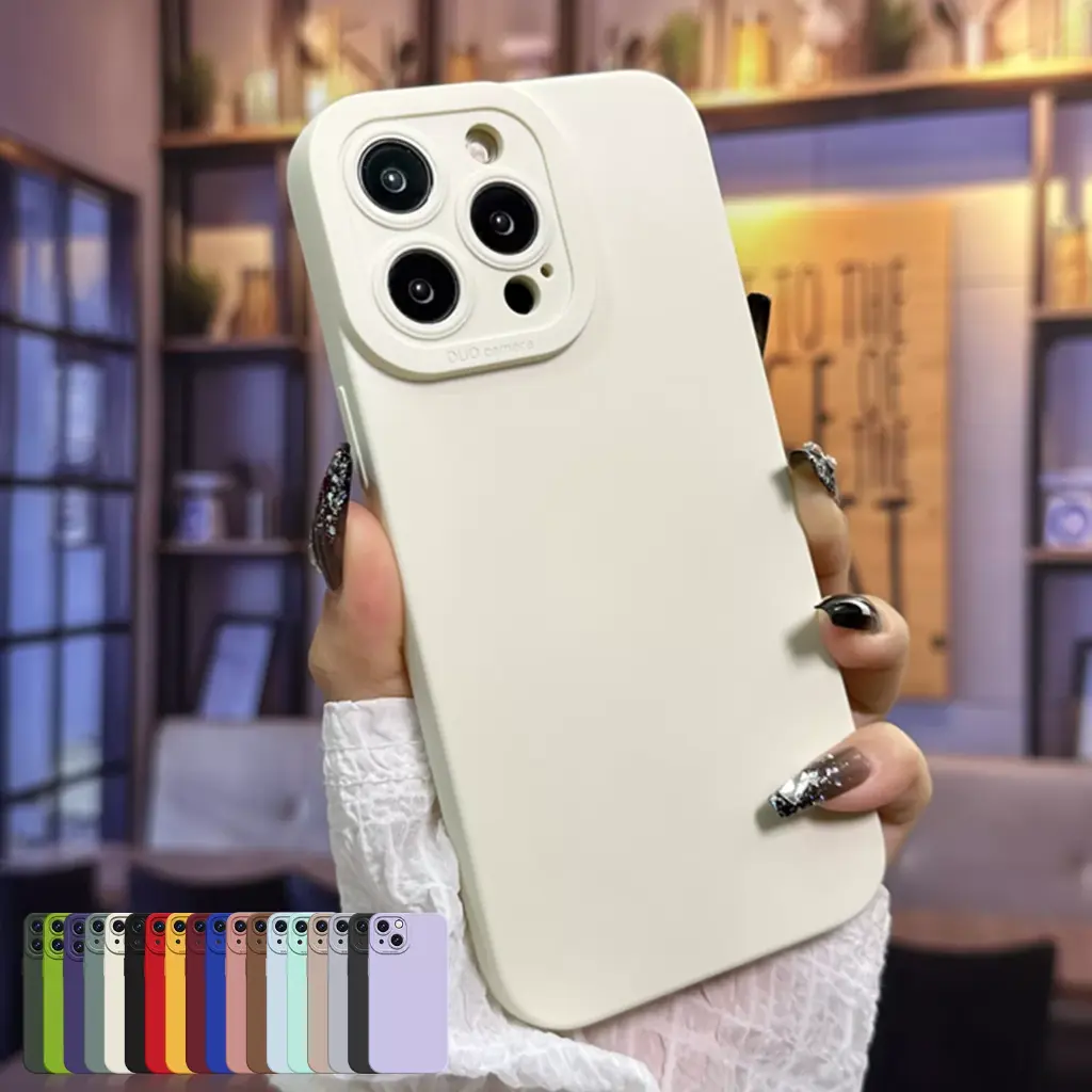 Silicone phone case without ring for Samsung S20 WHITE