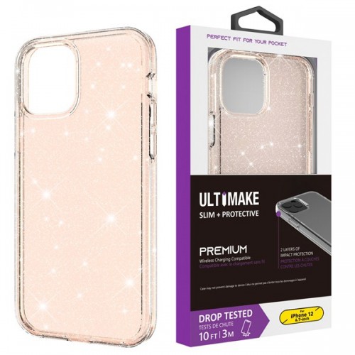 [M0650090016] iPhone XR Glitter Fluorescent Colors ShockProof Phone Case (Ultimake) Gold